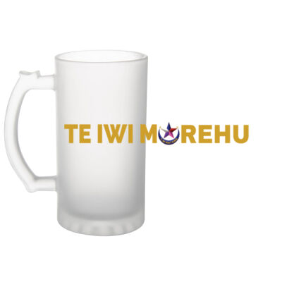 TE IWI MOREHU (GOLD) frosted glass mug Thumbnail